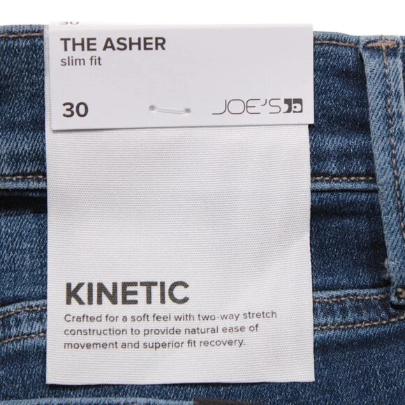 Joe's Jeans NWT Denim Jeans Size 30 US The Asher In Blue Cotton Blend